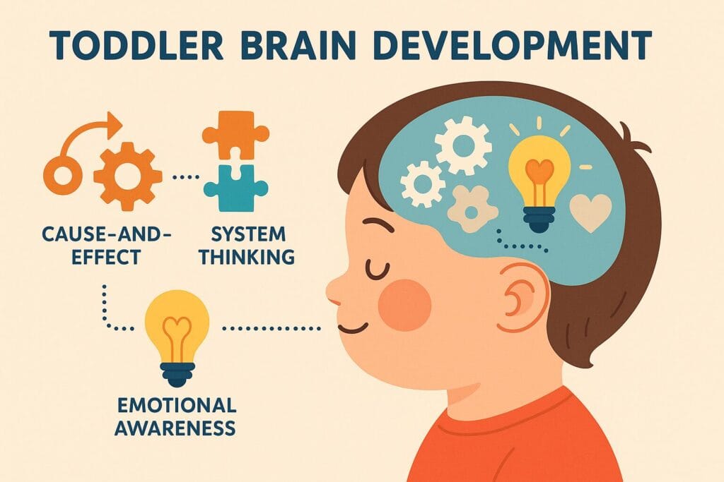 Leap 10 Sleep Regression: What It Is, Why It Happens, and How to Handle It Illustration of toddler brain activity during Leap 10, highlighting systems thinking and emotional development.
