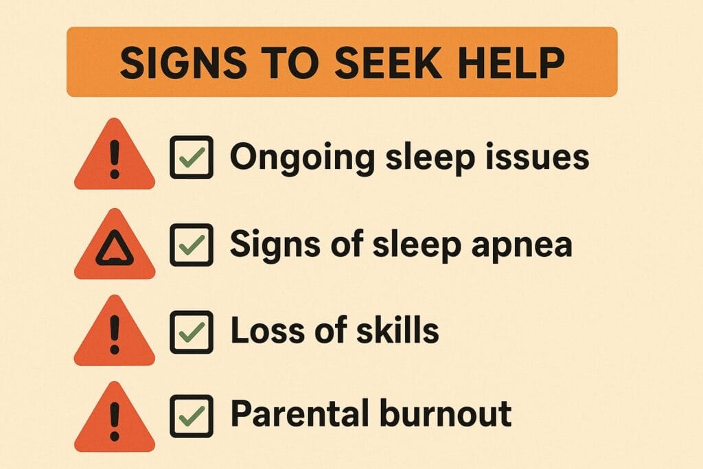 Leap 10 Sleep Regression: What It Is, Why It Happens, and How to Handle It Checklist of red flags during Leap 10 sleep regression that may require professional help.